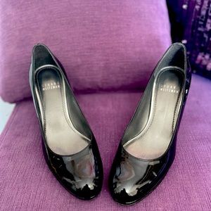 Stuart‎ Weitzman black patent leather 4” pumps size 7 excellent condition